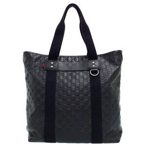 Gucci Guccissima Web Tote Bag black leather